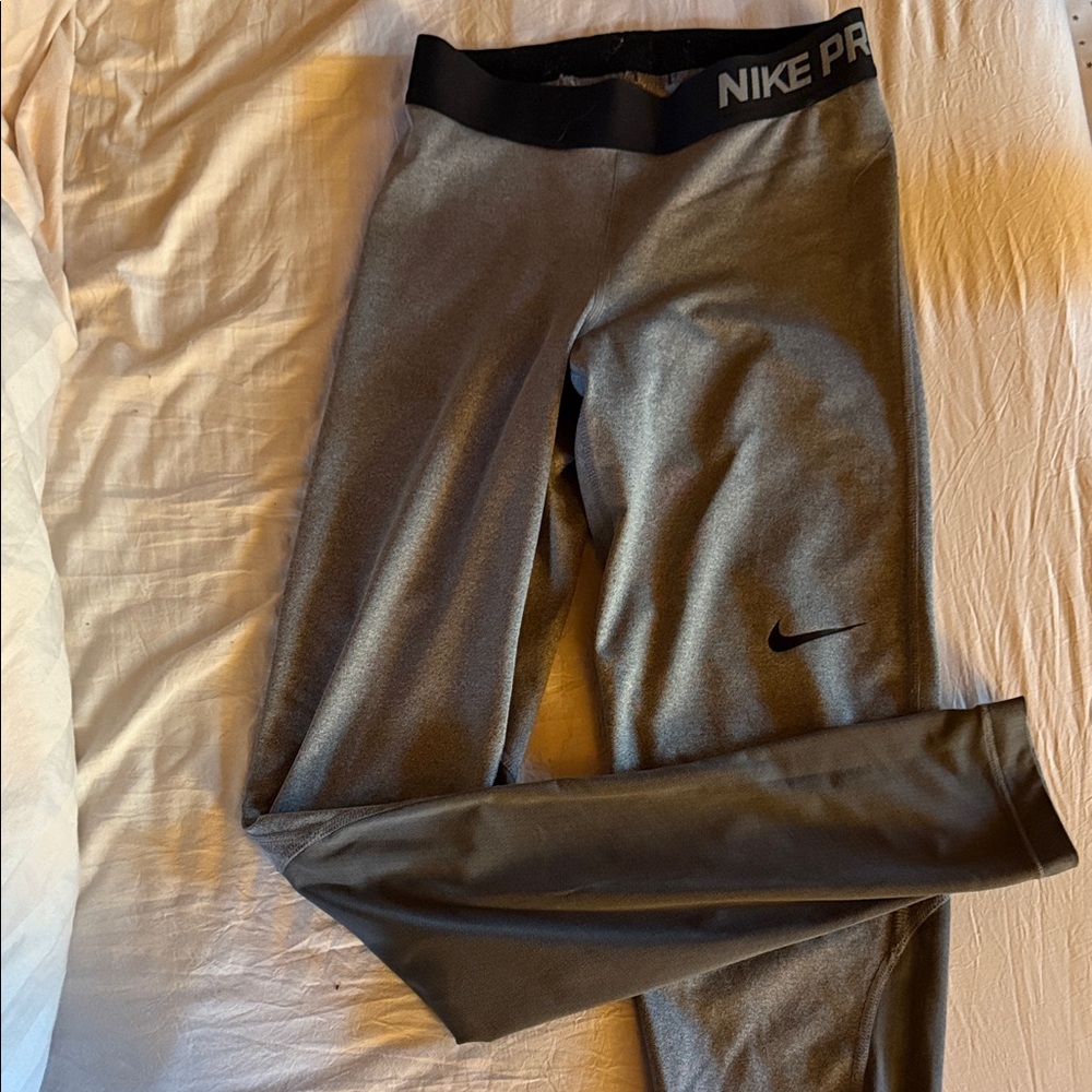 Nike Pro Black and Gray Leggings